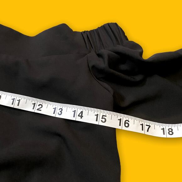 Gracia Black Off The Shoulder Peekaboo Back Bell Sleeve Peplum Ruffle Top Small - Picture 3 of 8